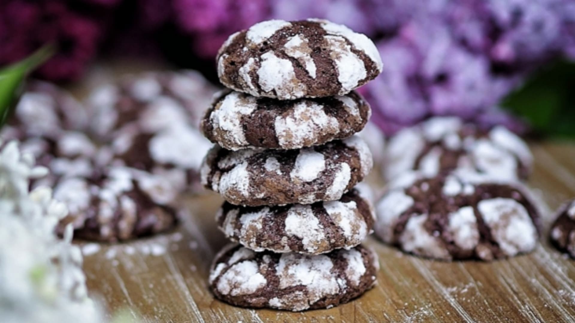 Kakaové Crinkle cookies