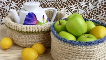 DIY: Háčkovaný košík na ovoce