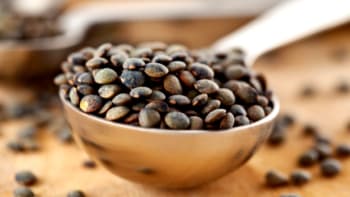 Discover French Puy lentils.  Cooks quickly but does not boil!
