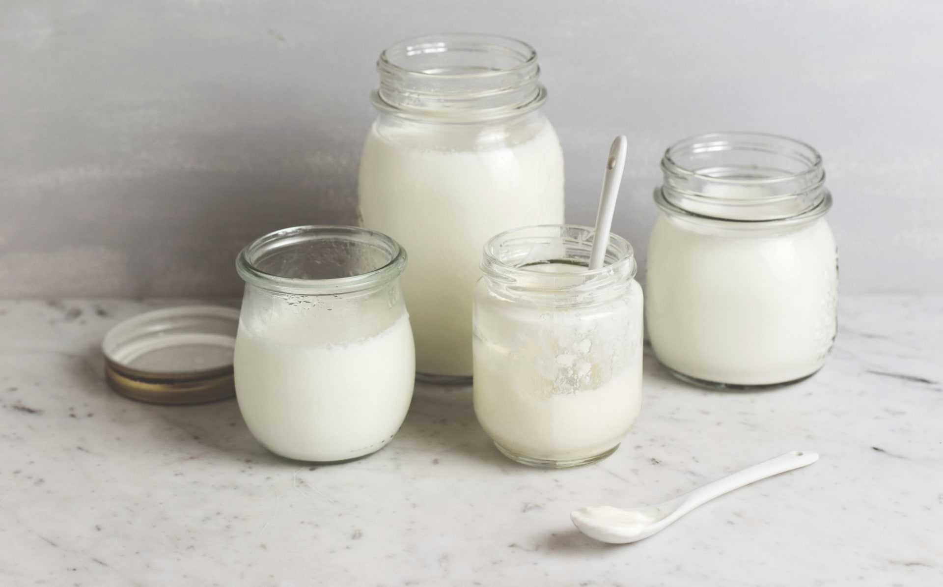 Domácí plnotučný bílý jogurt