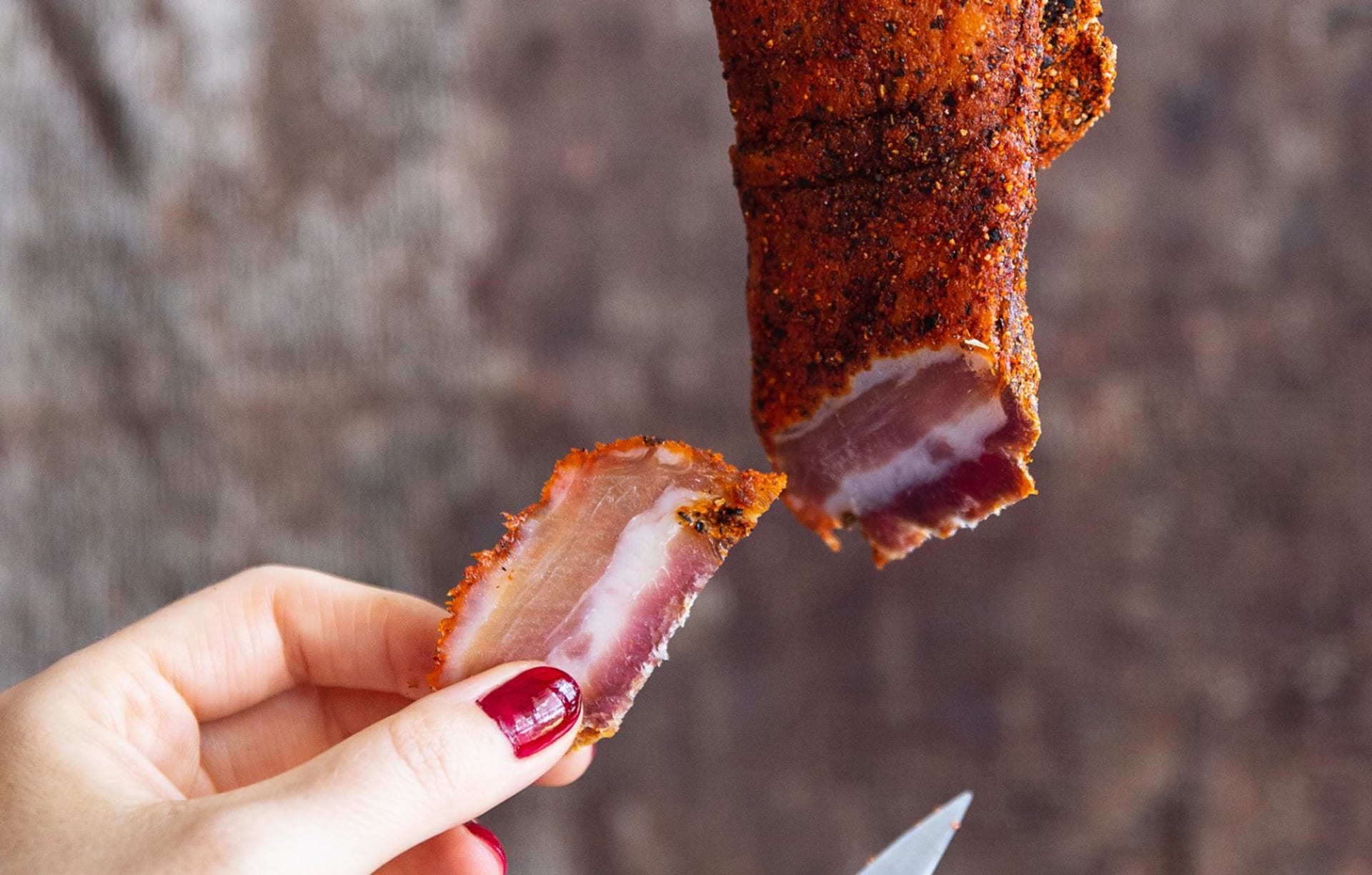 Domácí pancetta – sušená slanina s pikantním kořením