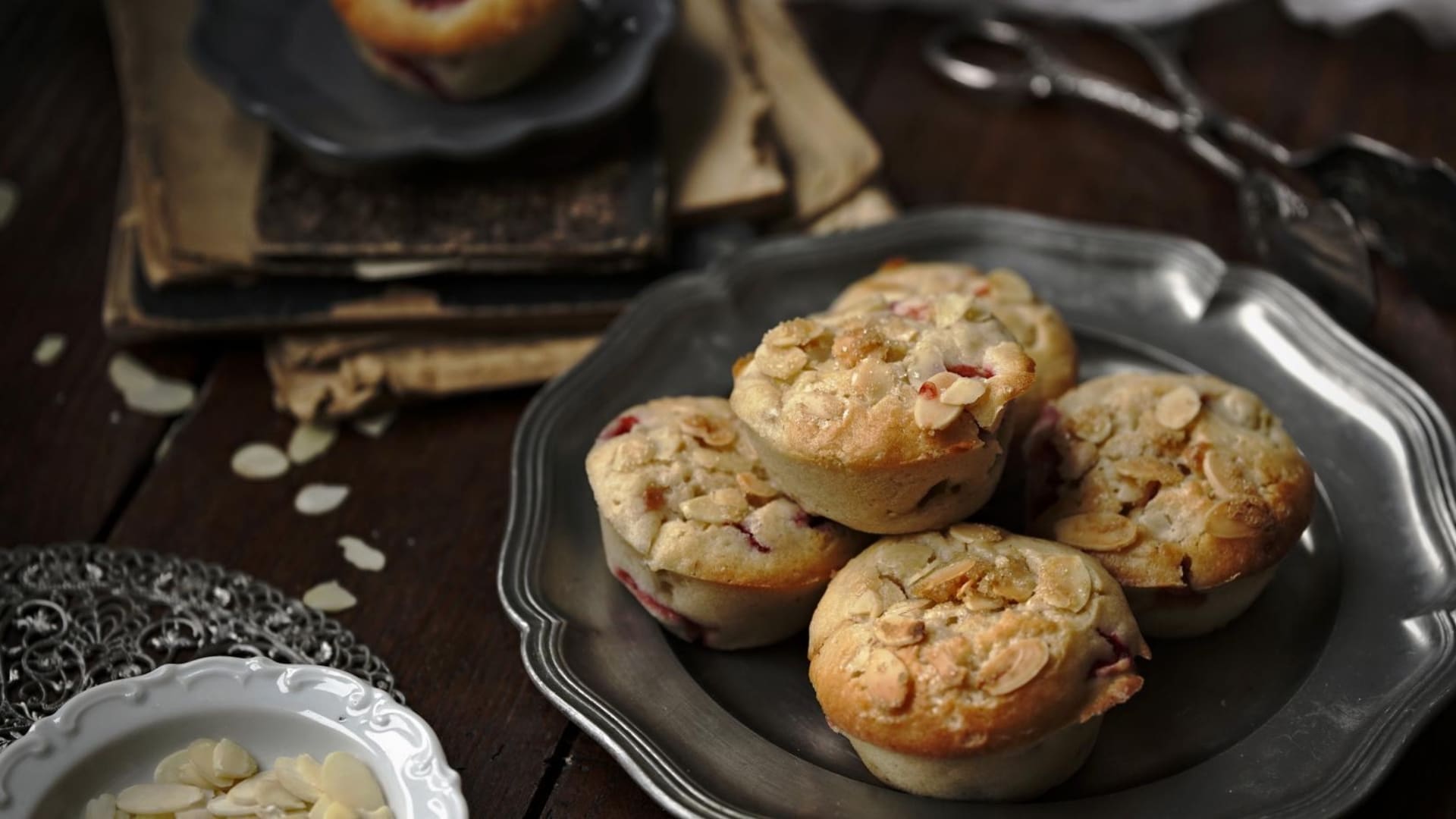Rebarborovo-jahodové muffiny