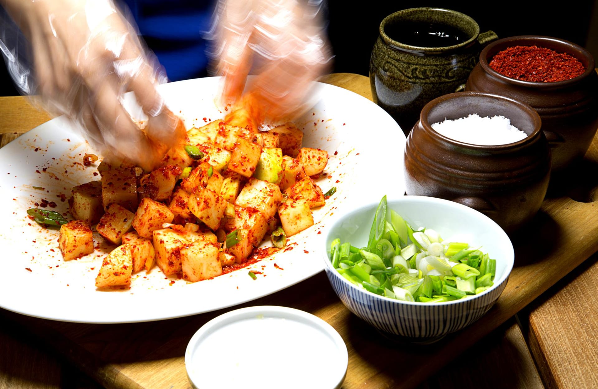 Kkakduki: Korejské kimchi z bílé ředkve daikon 2