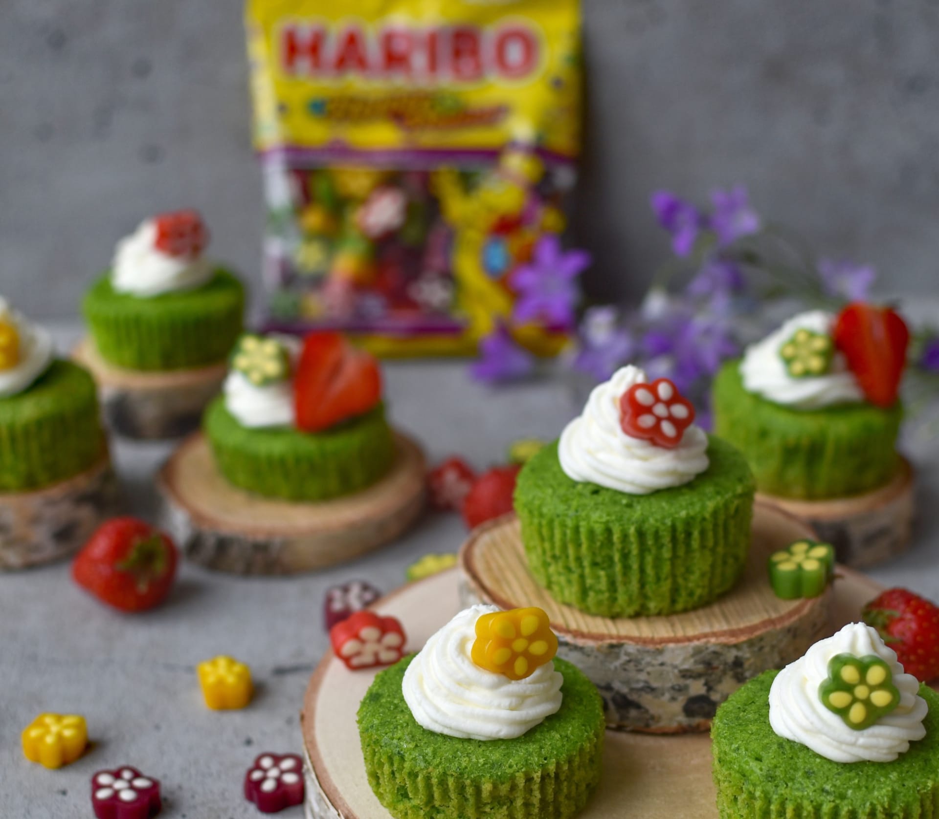 Zelené mechové cupcakes 2