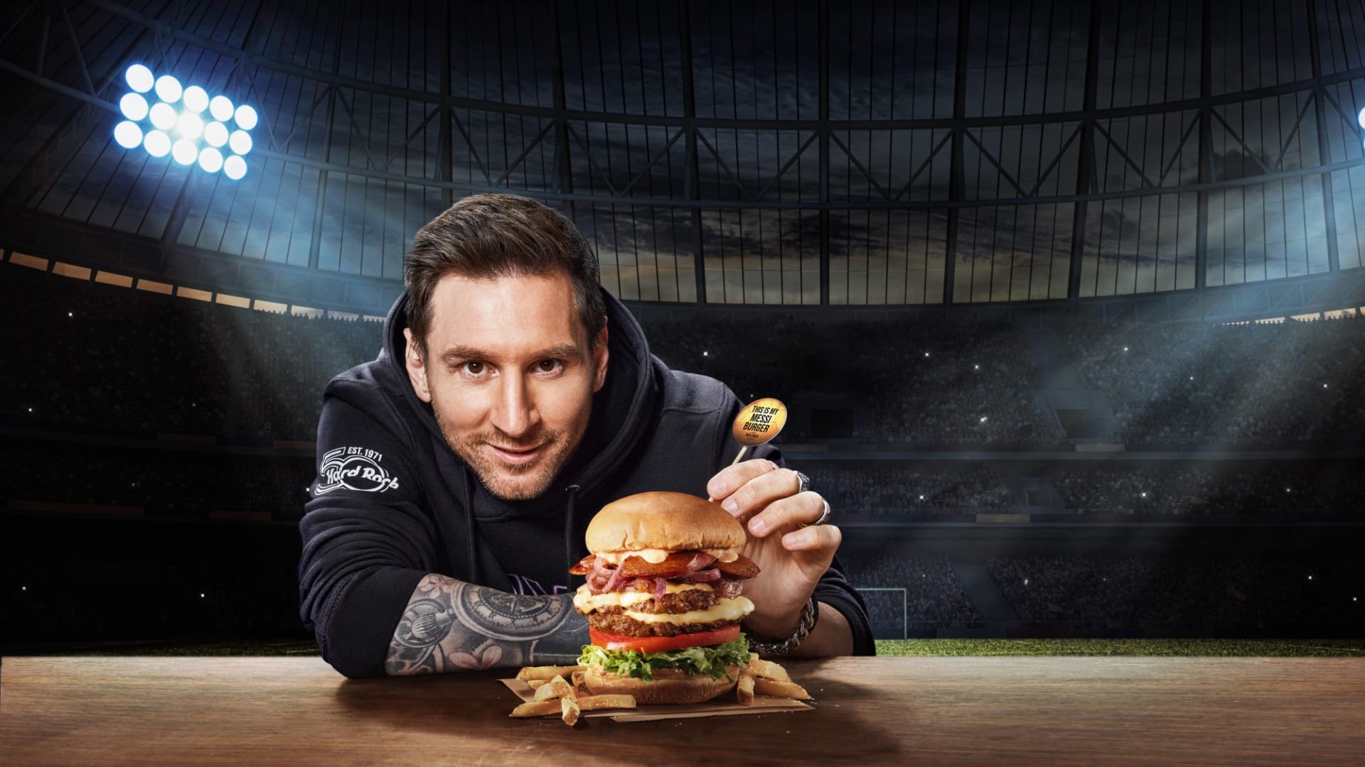 Fanoušci Lionela Messiho můžou ochutnat jeho burger v Hard Rock Cafe.