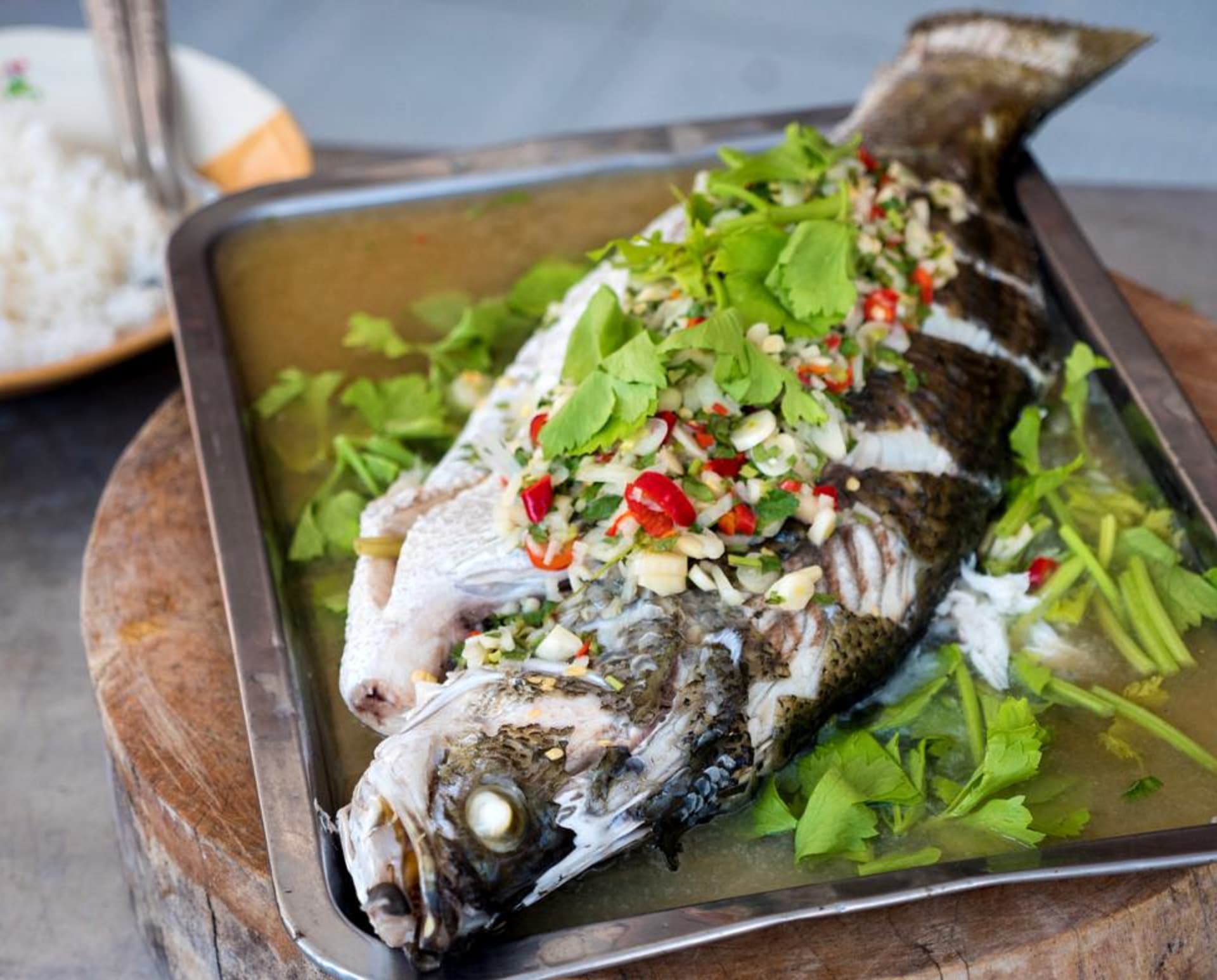 Pla Neung Manao – thajská dušená ryba v limetové šťávě 2