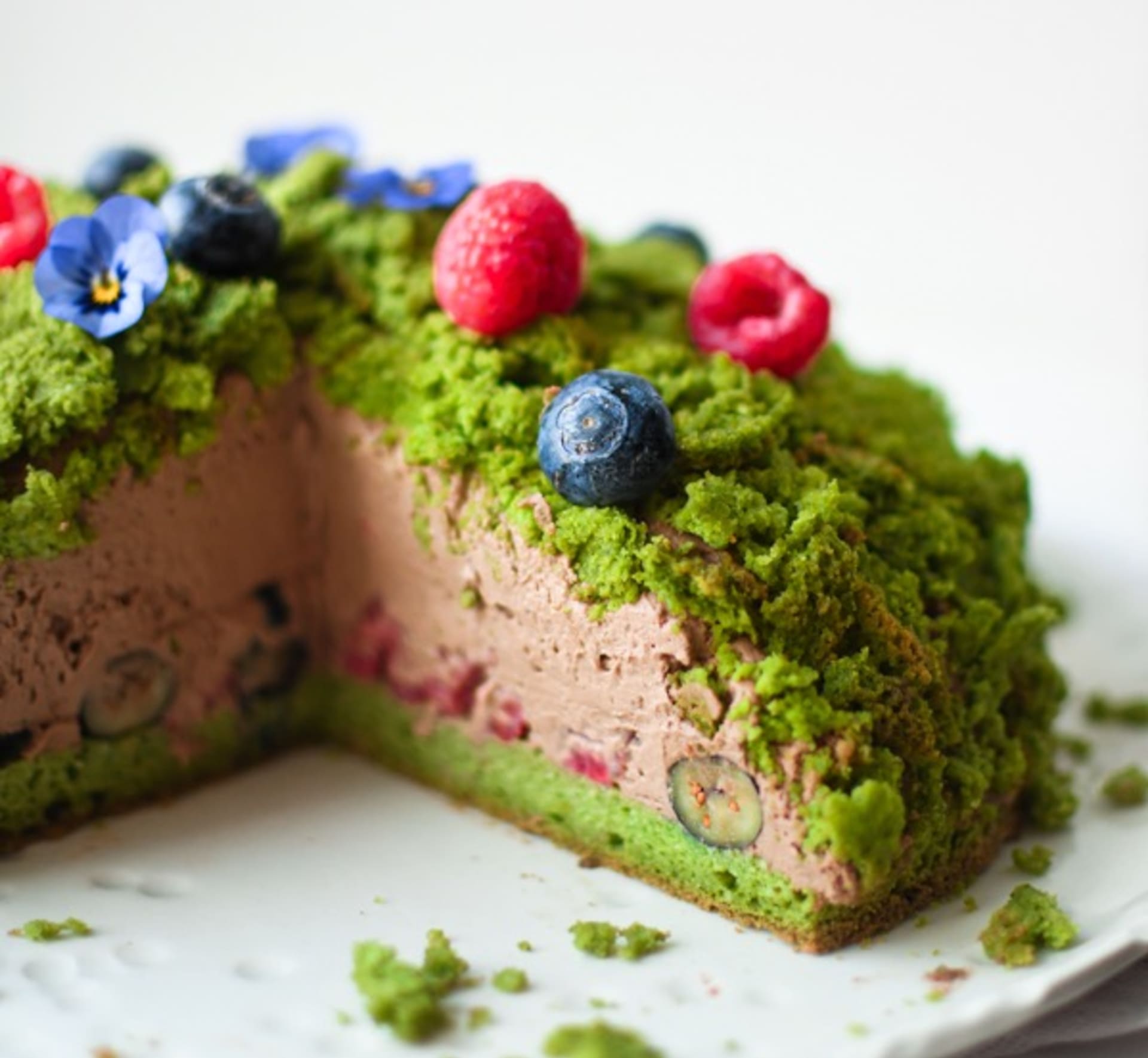 Zelený mechový dort v cukrfree verzi 2