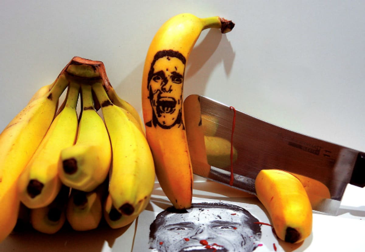 Banana art - Christian Bale z filmu American Psycho