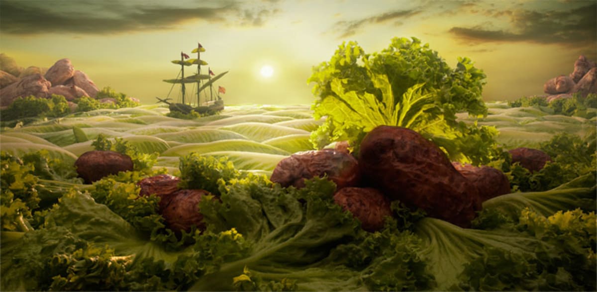 Krajinky z jídla  - salátové moře
