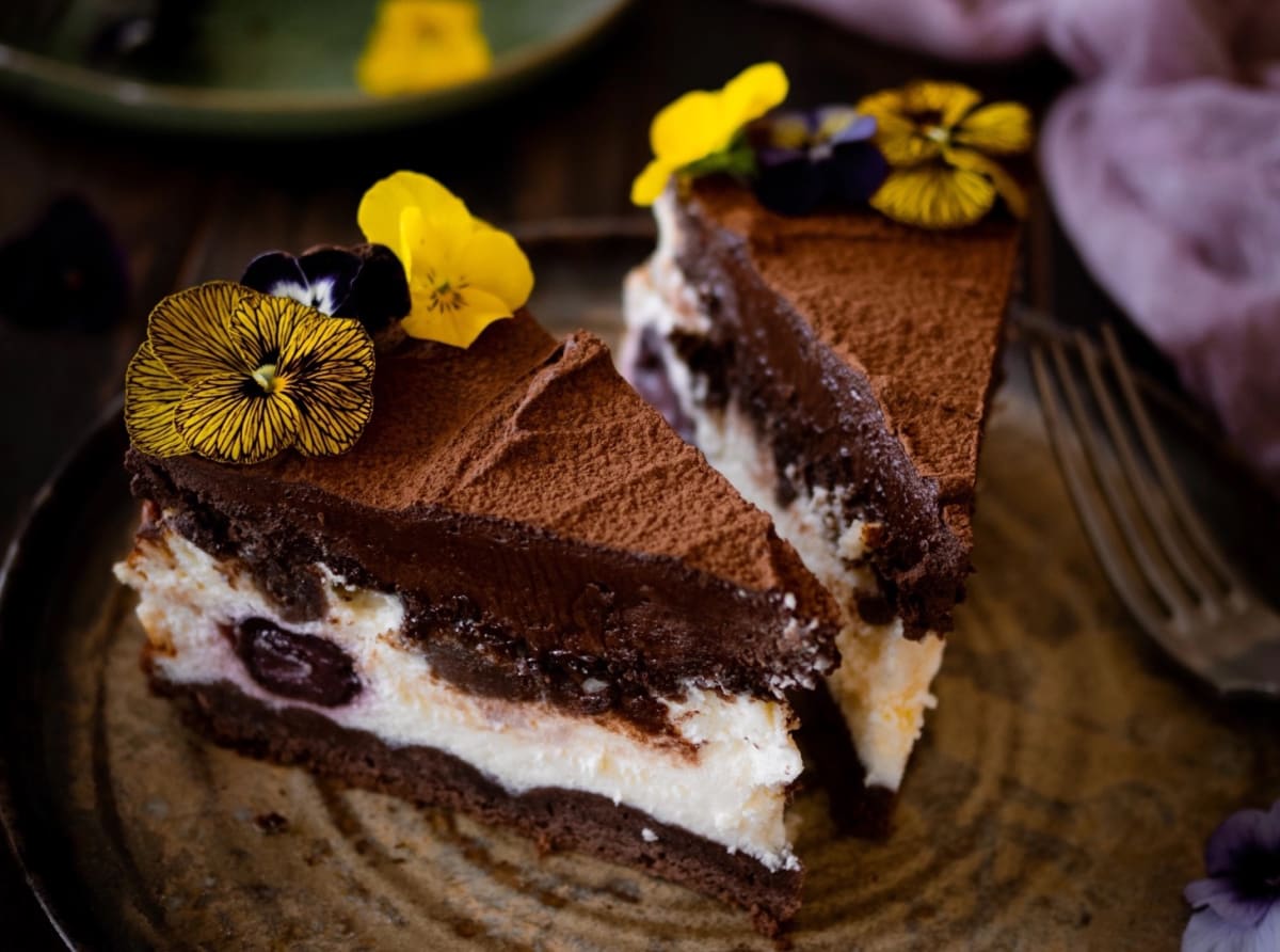 Výborný tvarohový koláč s čokoládovým krémem
