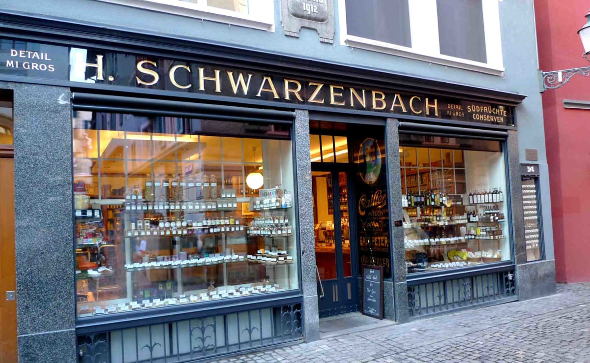obchod zbožím koloniálním H. Schwarzenbach