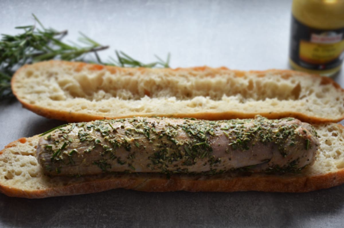 Toskánský vepřový sendvič s panenkou