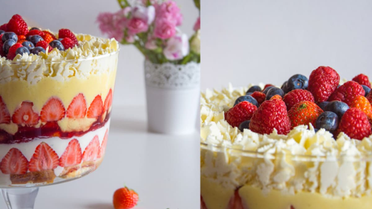 Úžasné recepty na skládaný dezert jménem trifle