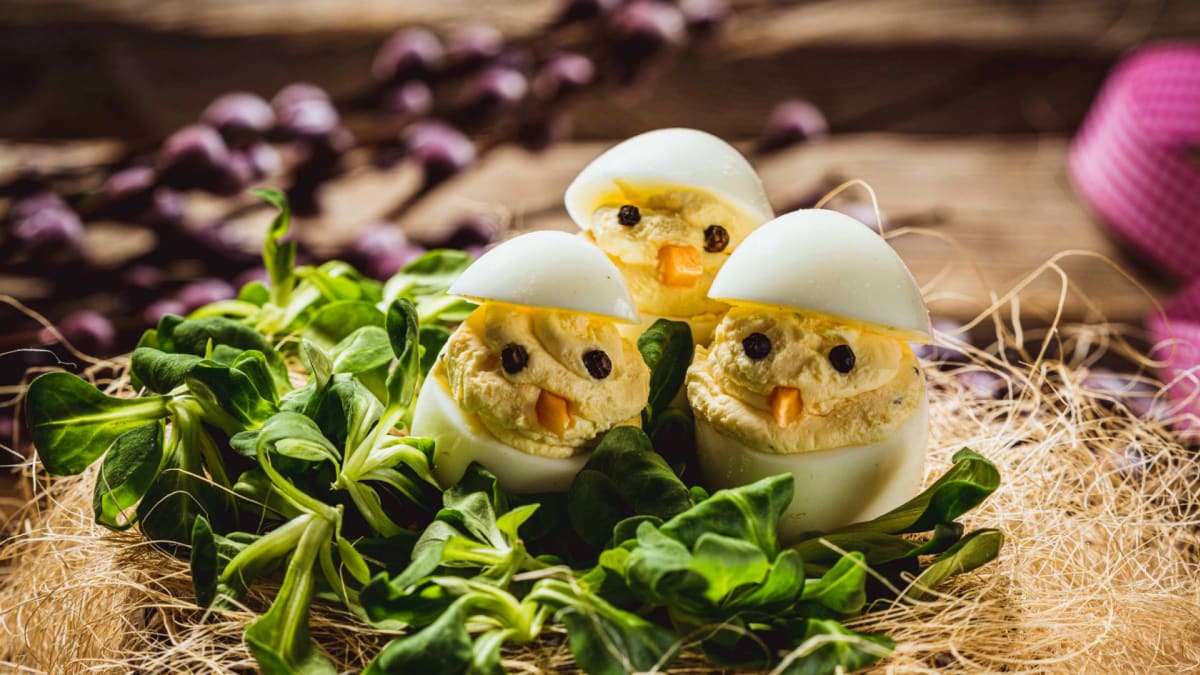 Kuřátka z vařených vajec – tak trochu jiná plněná vejce 3