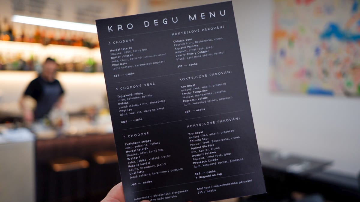 Karlínské KRO Bistro & Bar nabízí nově degustační menu 3