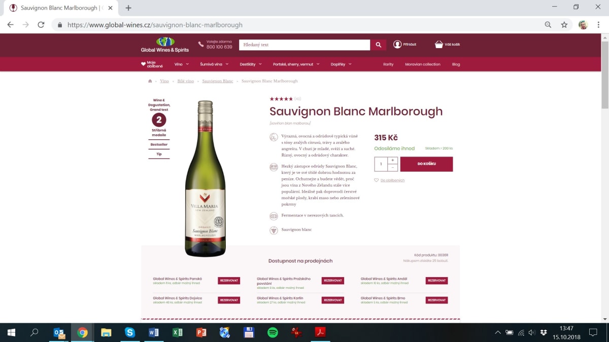 Nový web společnosti Global Wines & Spirits