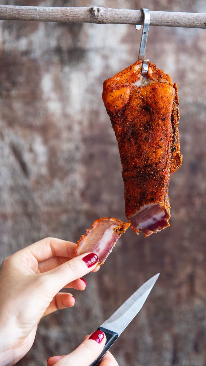 Domácí pancetta – sušená slanina s pikantním kořením 2