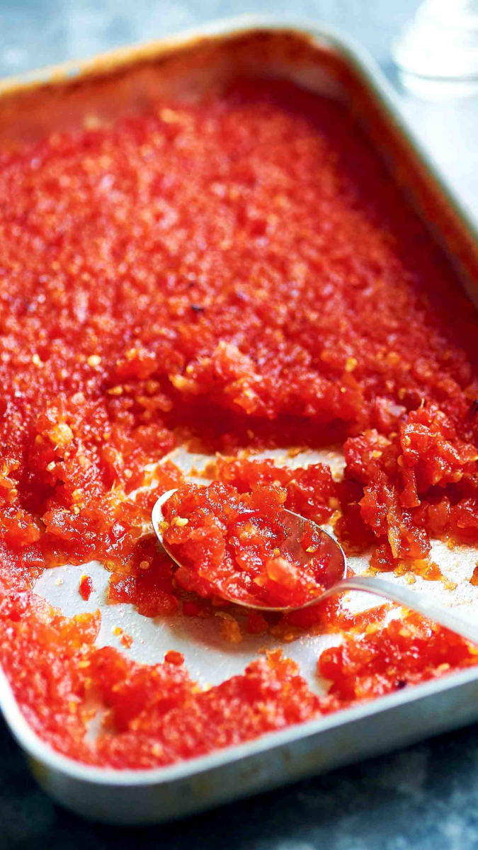 Pečený rajčatový džem s chilli a zázvorem