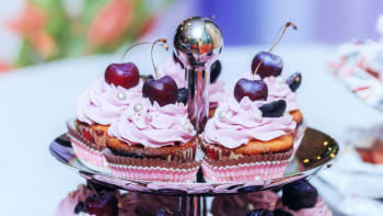 Nadýchané třešňové cupcakes