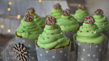Sladké vánoční stromečky – originální recept na cupcakes