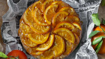 Obrácený citrusový koláč s pomeranči
