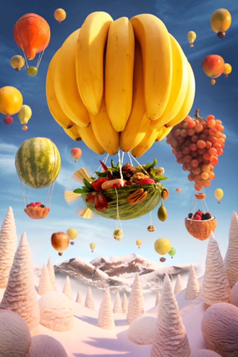 Krajinky z jídla  - banánový balón