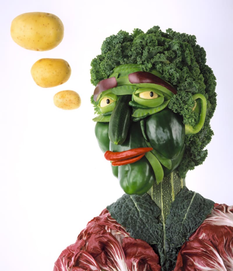 Krajinky z jídla – zeleninový portrét