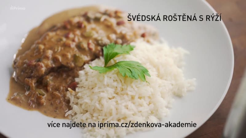 Švédská roštěná s rýží