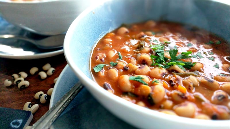 Mavromatika  – řecká fazolová polévka