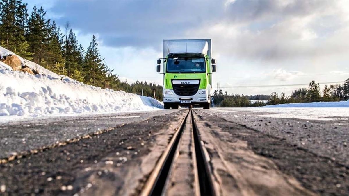 Elektrifikovaná silnice ve Švédsku