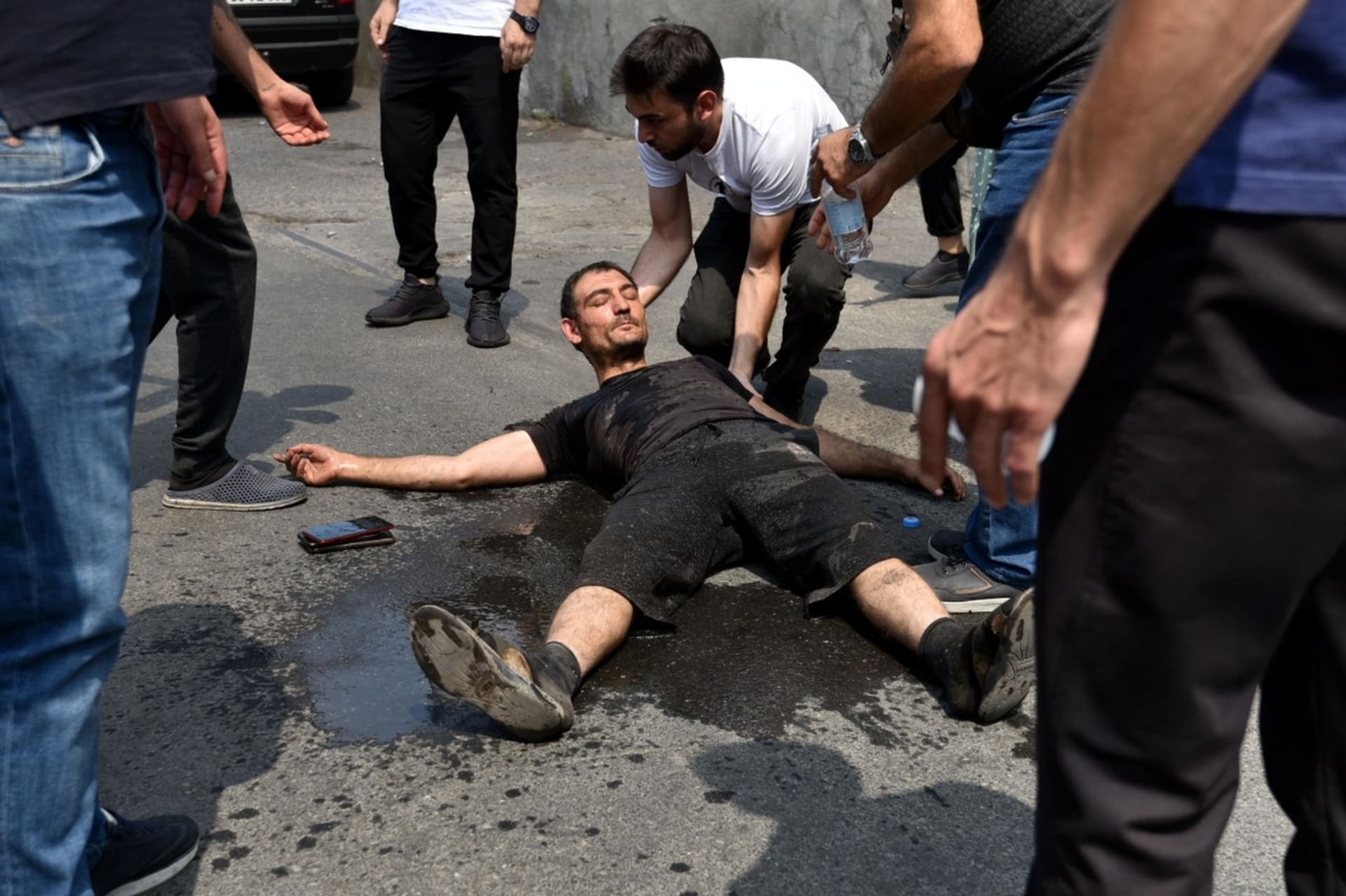 Výbuch v obchodním centru v Jerevanu