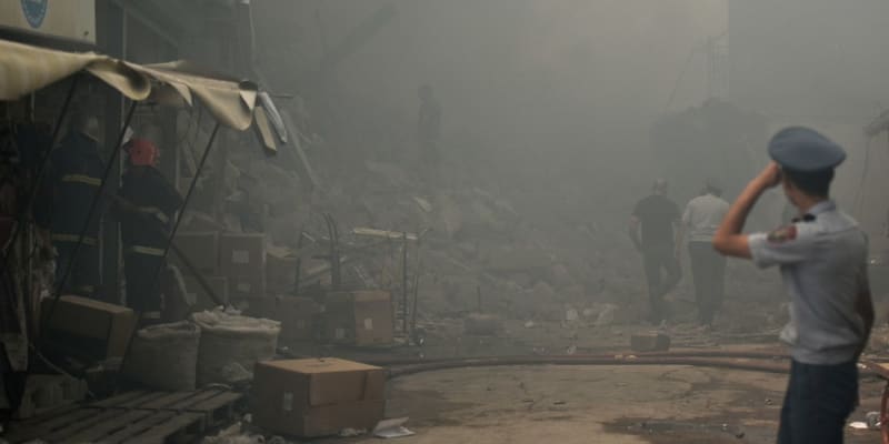 Výbuch v obchodním centru v Jerevanu