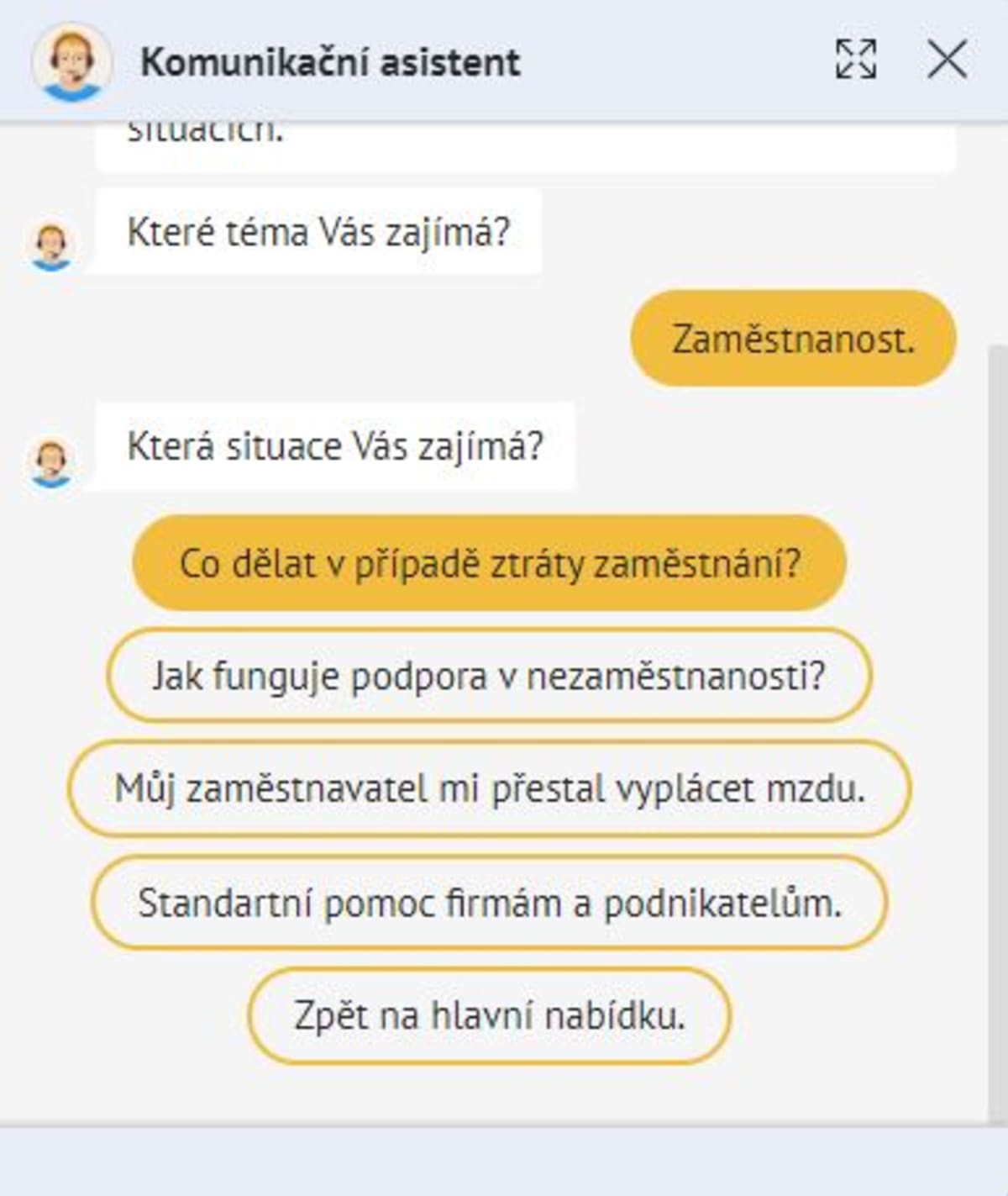Chatbot neboli virtuální asistent Úřadu práce ČR