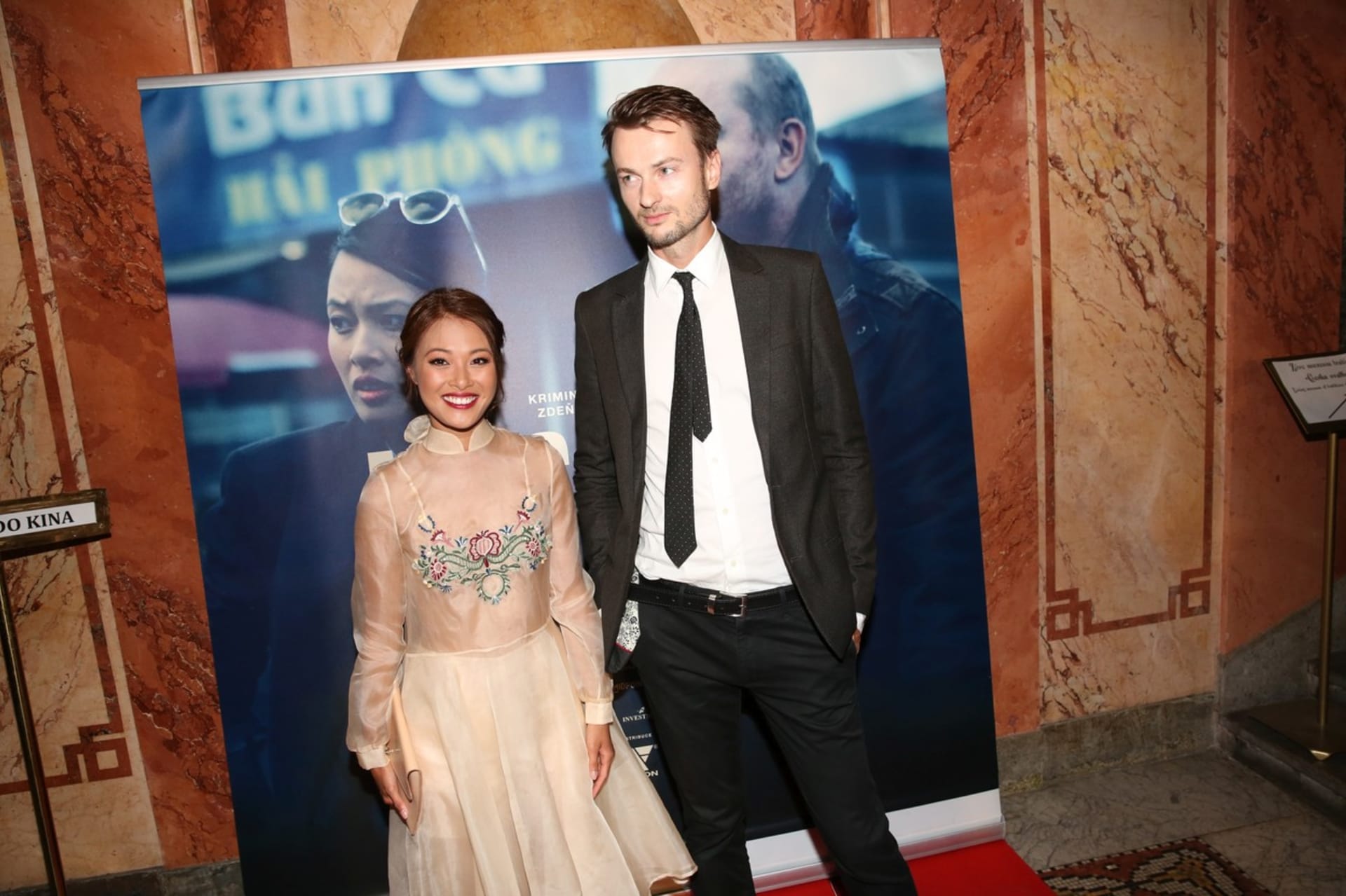 Herečka Špetlíková s exmanželem Martinem Špetlíkem na premiéře filmu Miss Hanoi v roce 2018