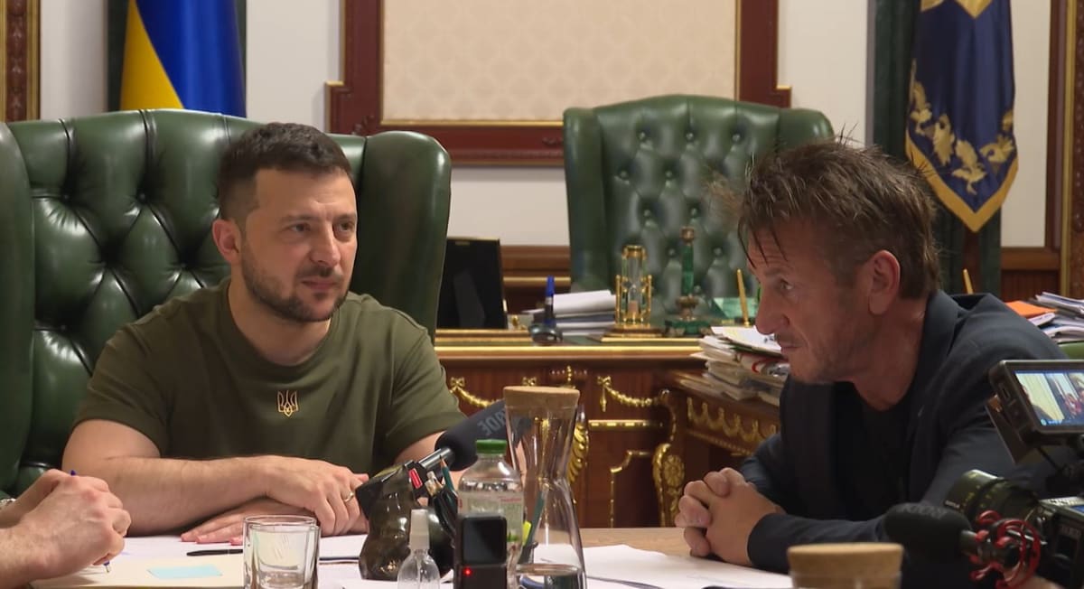 Volodymyr Zelenskyj a Sean Penn