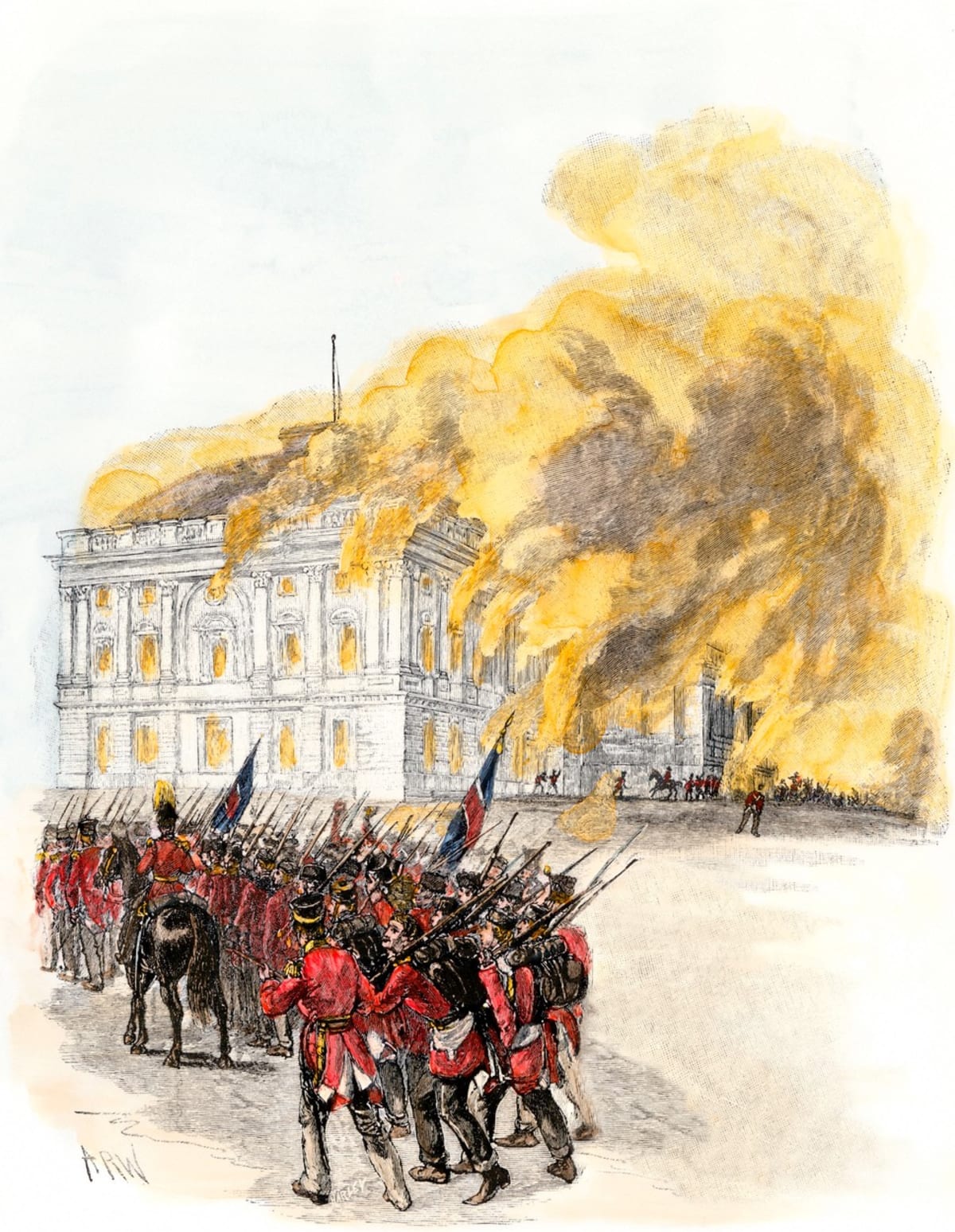 Vypálení budoucího Bílého domu v roce 1814