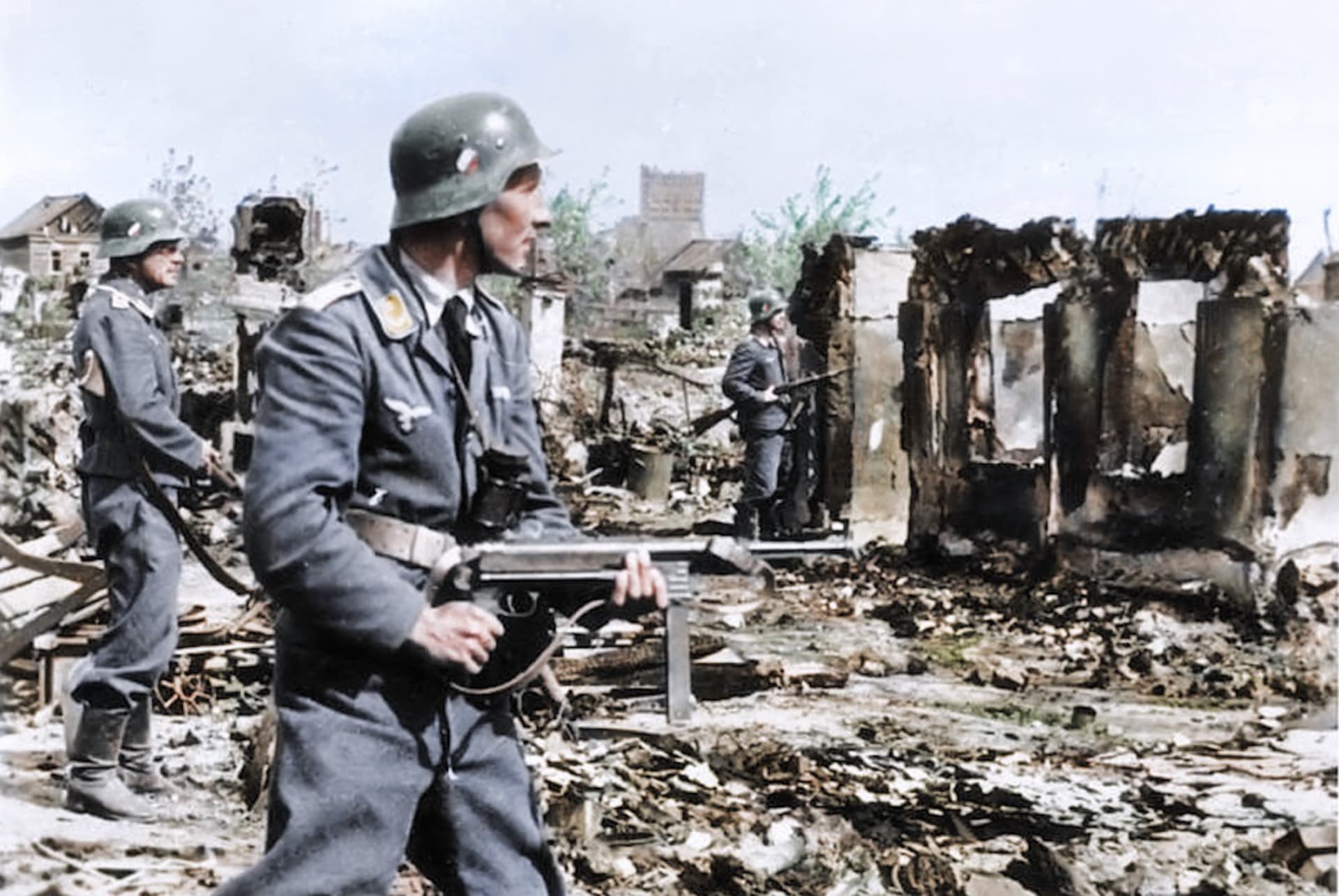 Opatrný postup německé pěchoty