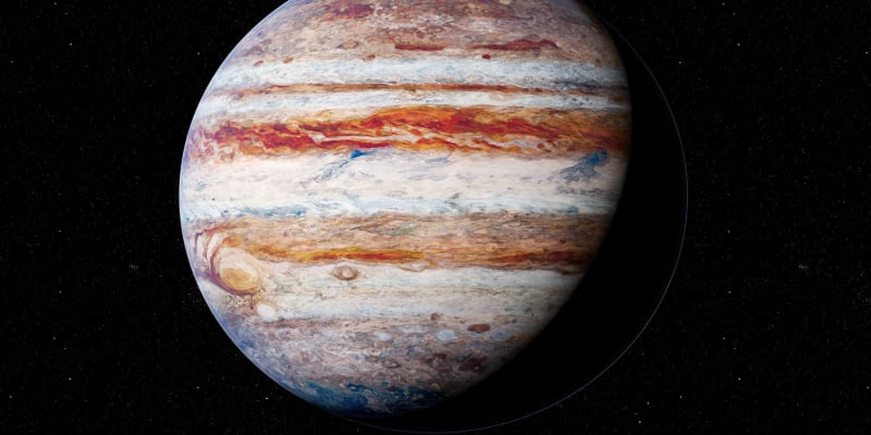 Ilustrace planety Jupiter