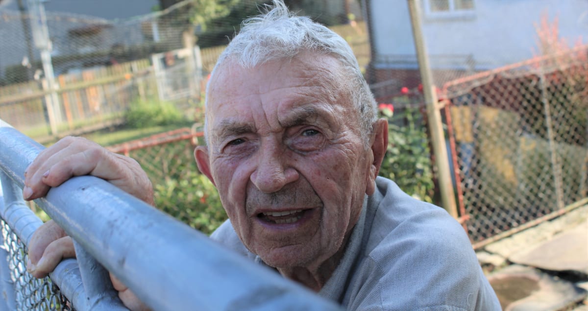 89letý František Tvrdý, soused Zagorů. Dobře si pamatuje tatínka Hany Zagorové, který musel sloužit v německé armádě – tak jako všichni muži z Hlučínska.