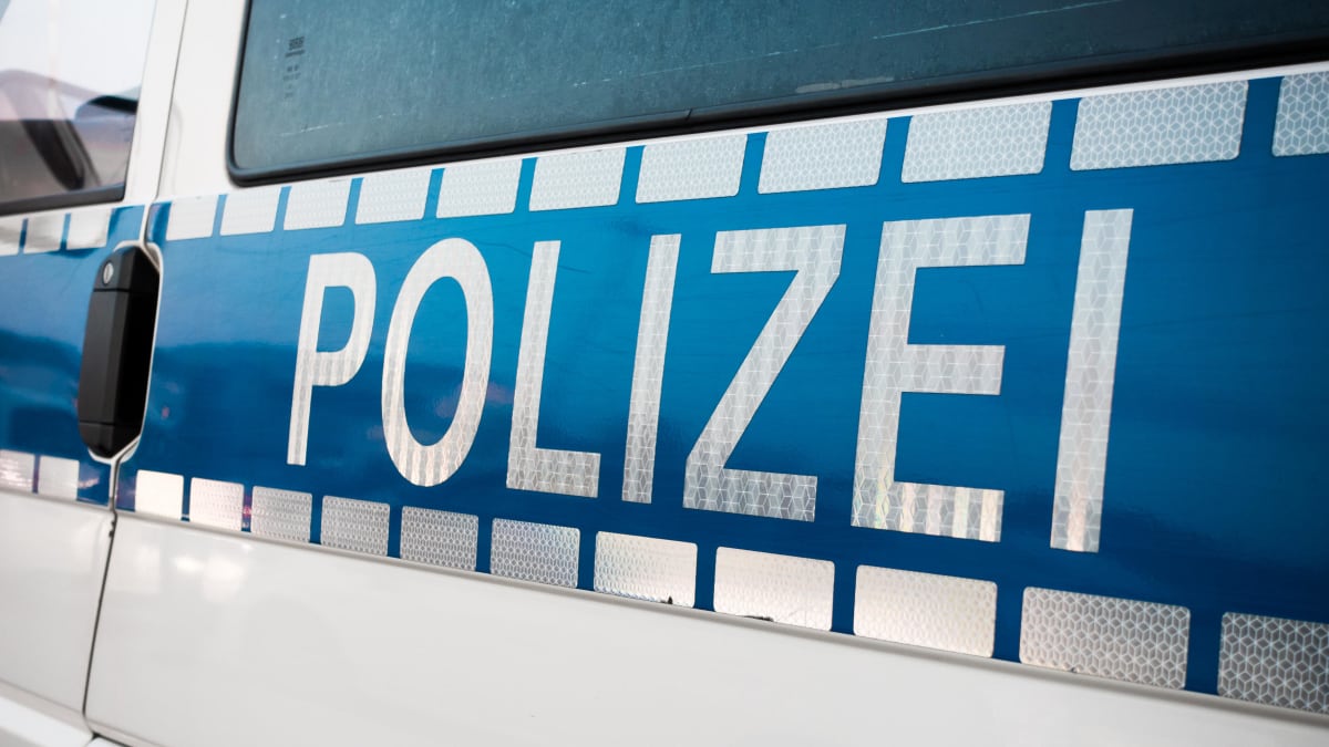 Německé policejní auto (Ilustrační fotka)