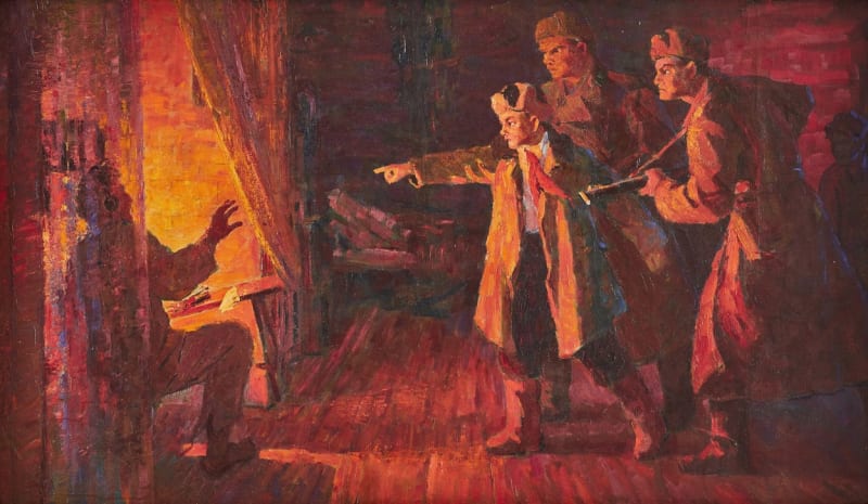 Vyobrazení udavače Pavlíka Morozova