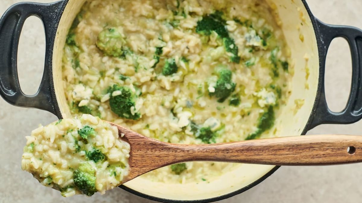 Krémové brokolicové rizoto s gorgonzolou podle Jamieho Olivera 2