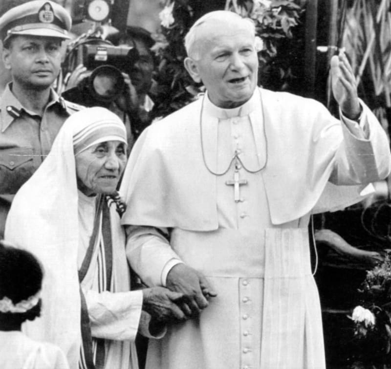 Matka Tereza s papežem Janem Pavlem II. (1978)