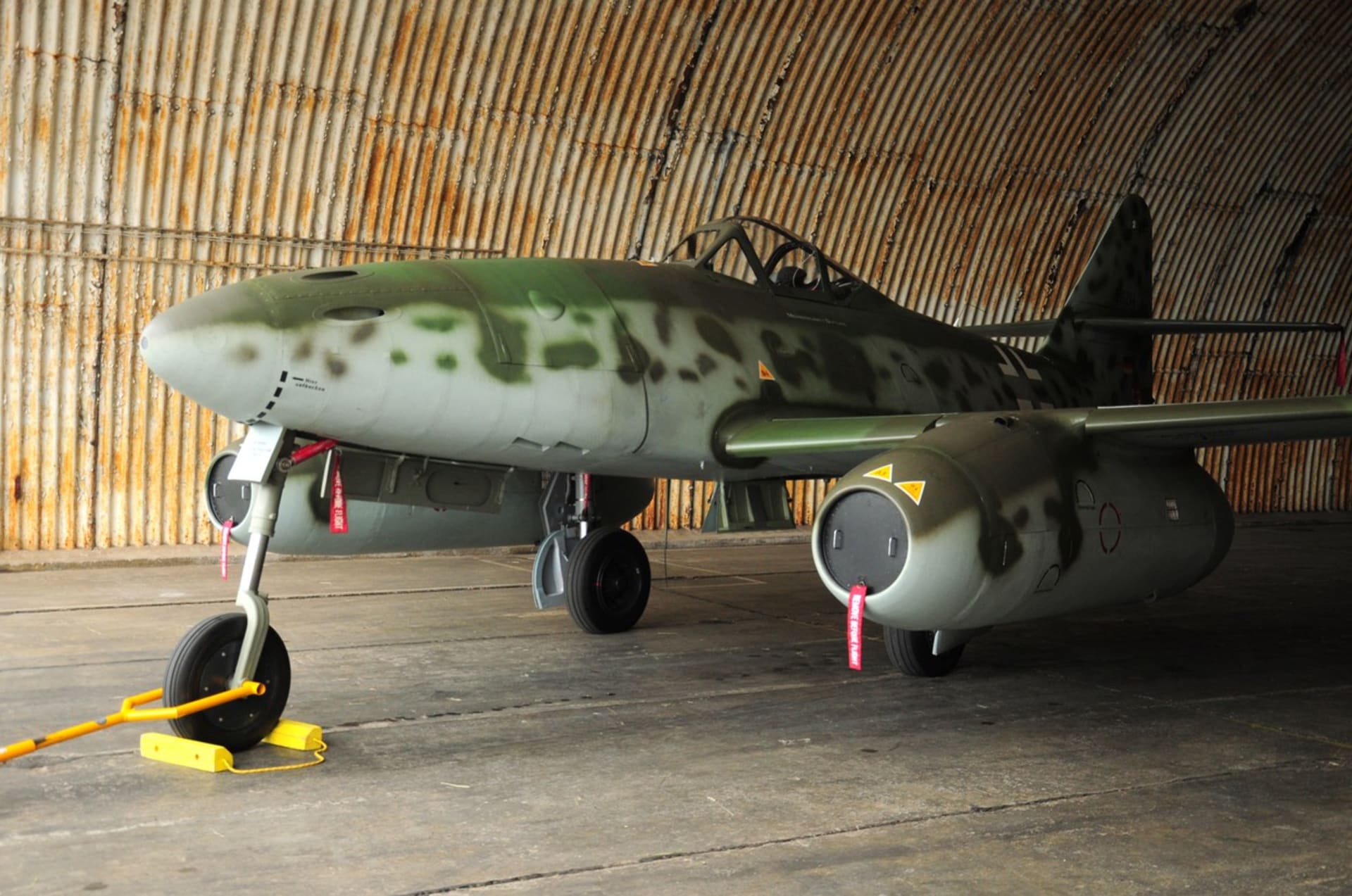 Messerschmitt Me 262 na letišti v Pardubicích