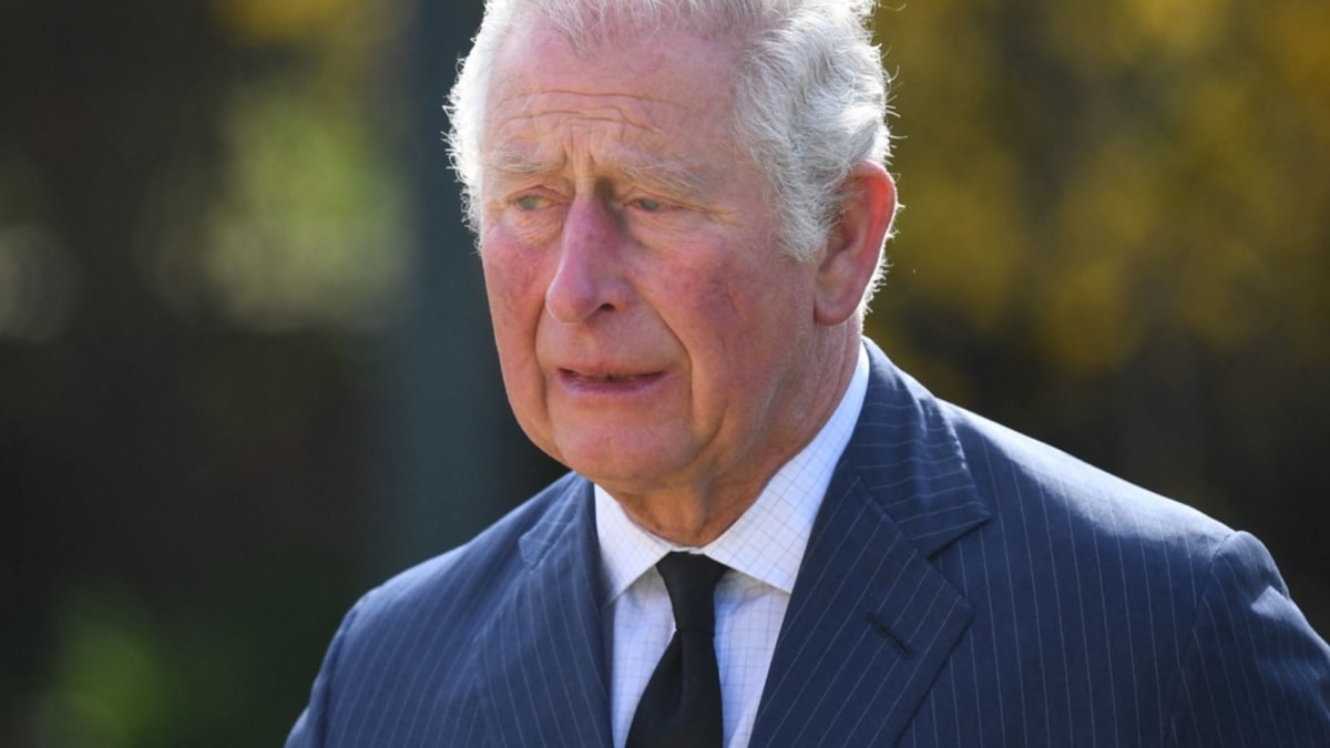 Dojatý princ Charles Princ navštívil v zahradách u Buckinghamského paláce v Londýně pietní místo, kam lidé nosí květiny a dary pro zesnulého prince Philipa.