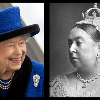 Královna Alžběta II. a královna Viktorie