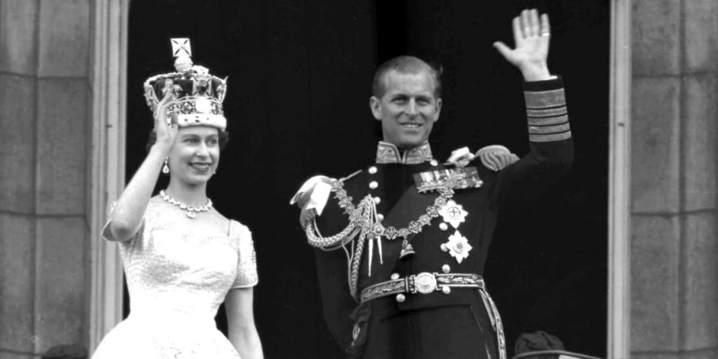Královna Alžběta a princ Phillip 