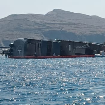 Potopená jachta u Řecka