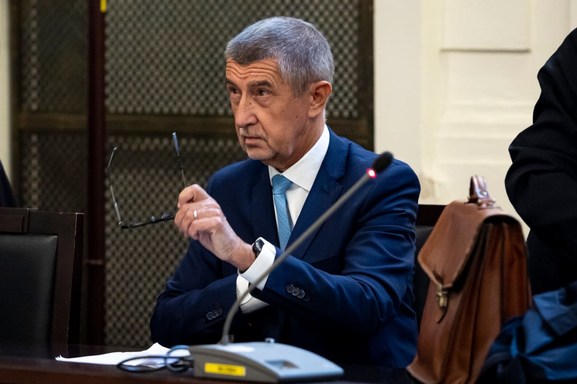 Expremiér Andrej Babiš (ANO) u soudu kvůli kauze Čapí hnízdo (12. 9. 2022)