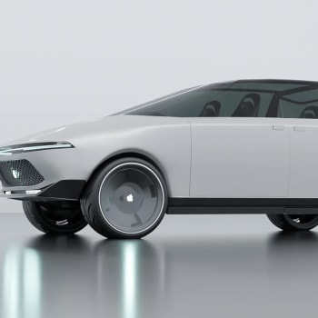 Vize vozu Apple car podle designérů britského prodejce automobilů Vanarama